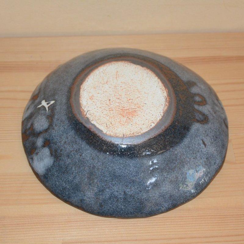 美濃焼 鼠志野葡萄画盛鉢 美濃焼 鼠志野葡萄画盛鉢