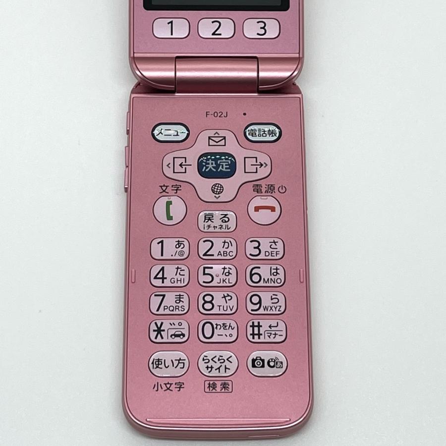 らくらくシリーズ 【良品】らくらくホン F-02J ピンク ドコモ SIM