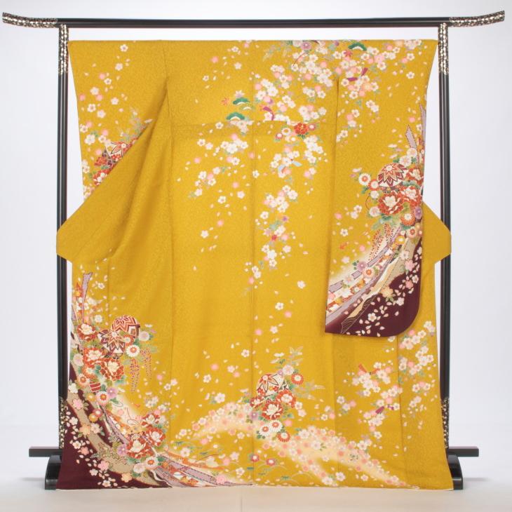 京都きもの友禅 振袖レンタル (成人式) 振袖 フルセット Lサイズ 古典
