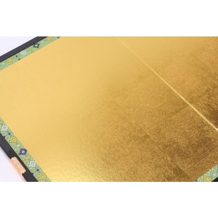 金屏風 単品 お雛様 雛人形 屏風のみ ディスプレイ 結納用・18号緑彩