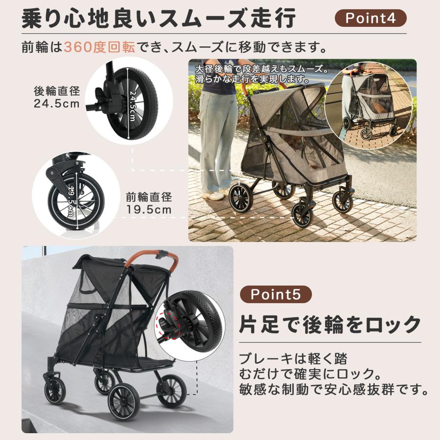 25年仕様改良】ペットカート 大型犬 多頭飼い 折りたたみ 4輪 犬カート