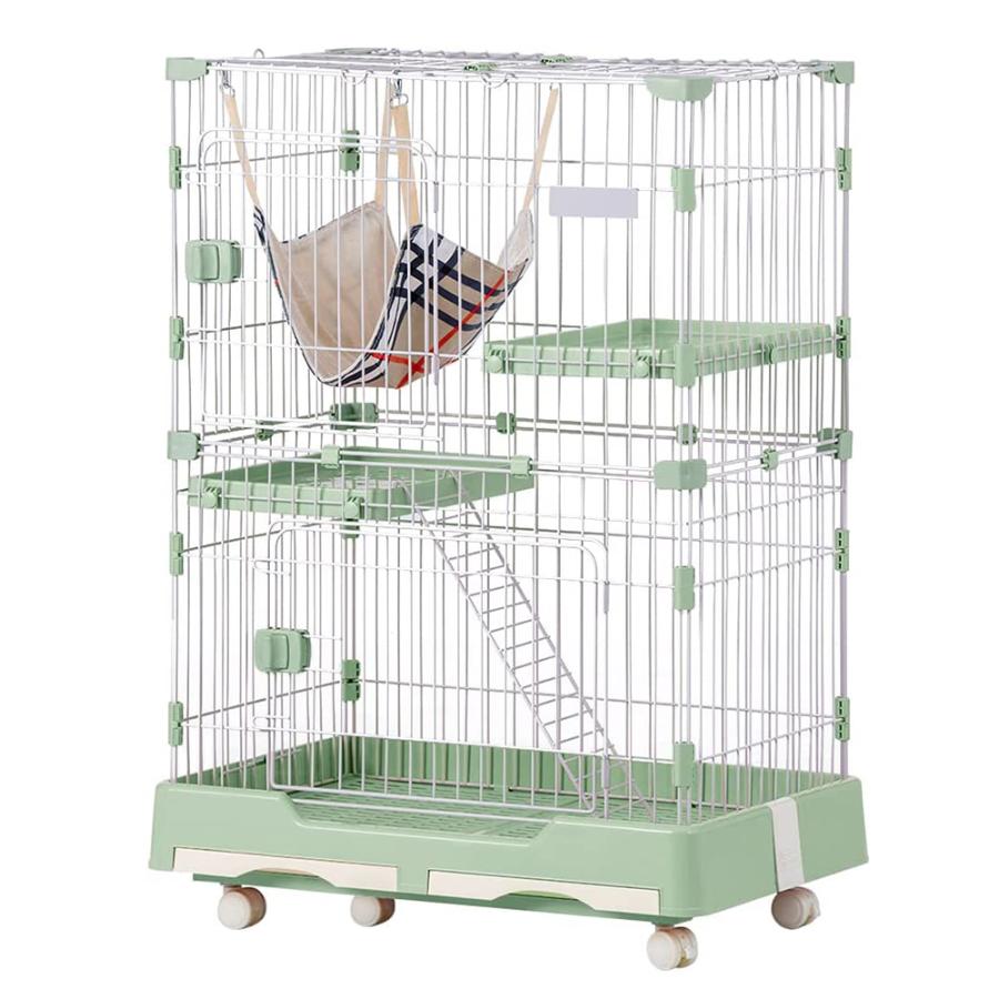 BTM 猫 ケージ キャットケージ ペットケージ キャスター付 猫ゲージ