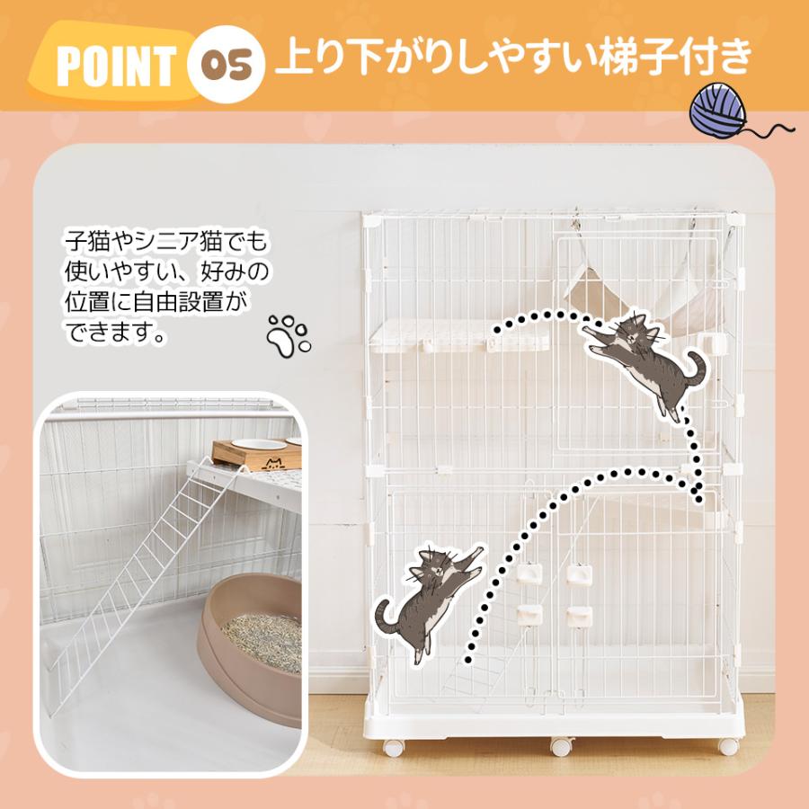 BTM 【新仕様アップデート両開きドア】猫 ケージ キャットケージ 2段