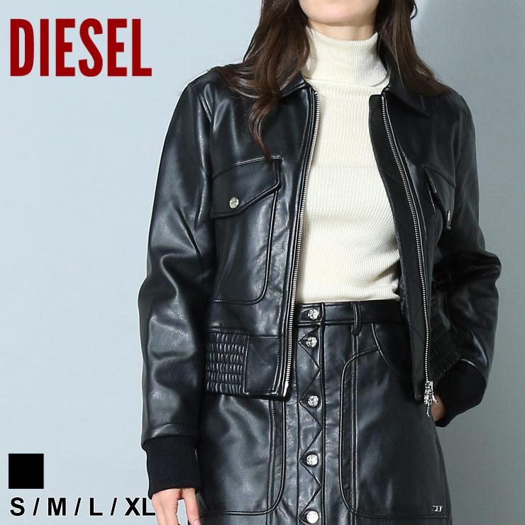 DIESEL】ライダース ジャケット 革ジャン レディース XS ブラック