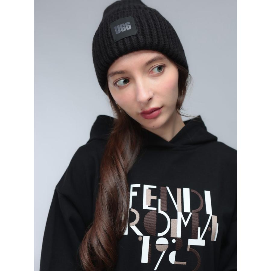 UGG（アグ） ニット帽 レディース ロゴ リブ ニット キャップ CHUNKY