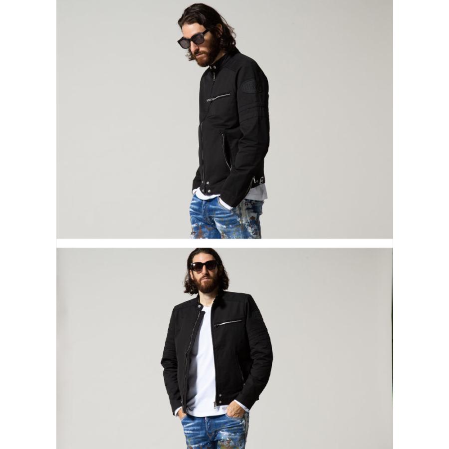 DIESEL（ディーゼル） メンズ コットン シングル ライダースジャケット
