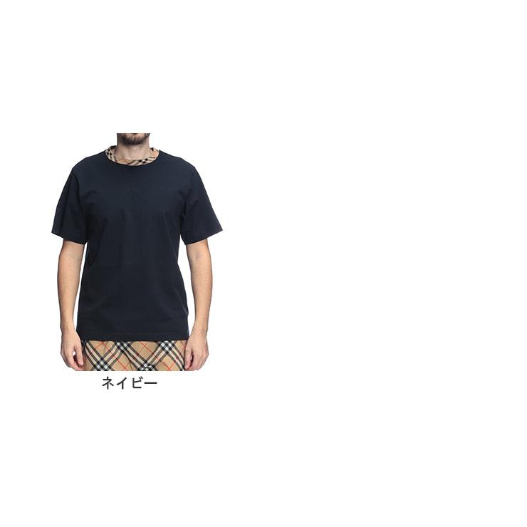 BURBERRY（バーバリー） メンズ Tシャツ 半袖 チェック切り替え クルー