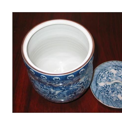 九谷焼 茶道具 水指 染付唐子 紅椿窯 手描き : ZAZU&CO. - 通販