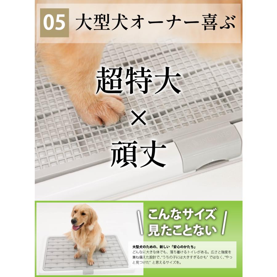 INULABO(イヌラボ) トイレトレー XXLサイズ (グレー) 犬 用 トイレ