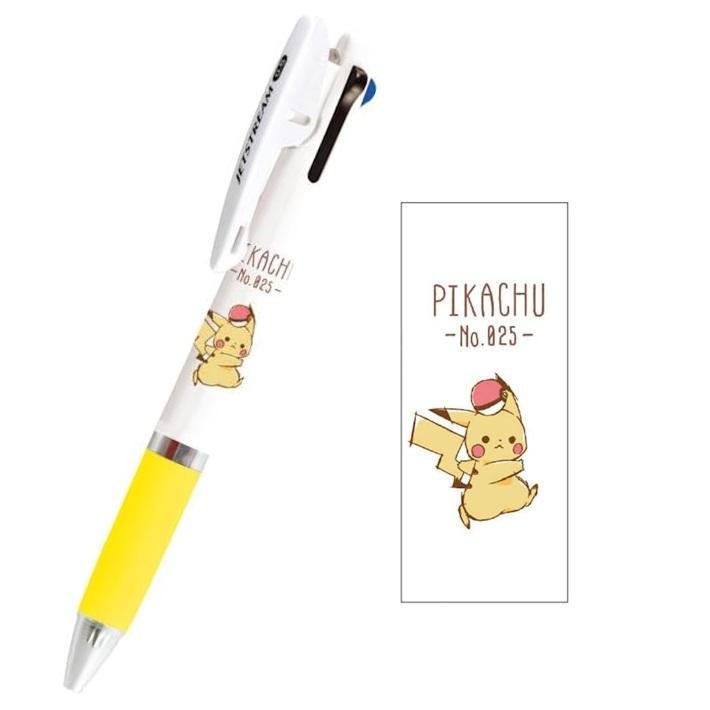Pokemon（ポケモン） ピカチュウ 3色ボールペン+替芯3本（赤青黒/0.5