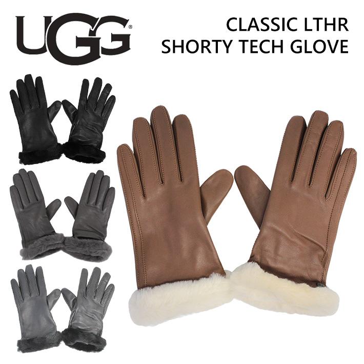 UGG（アグ） 並行輸入品 CLASSIC LTHR SHORTY TECH GLOVE クラシック