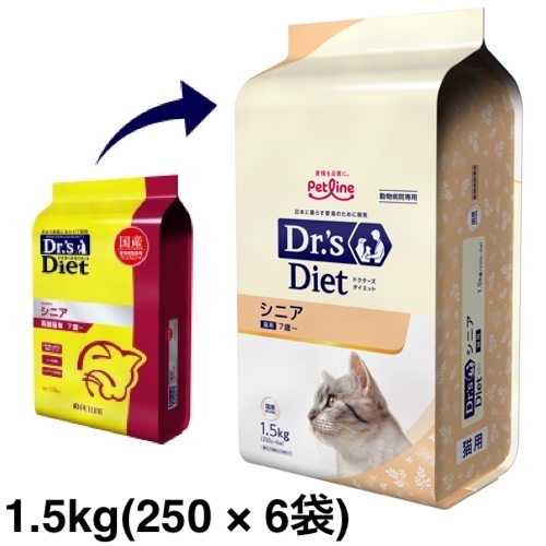 ペットライン ドクターズダイエット 猫用 シニア 1.5kg×1個 ドクターズ