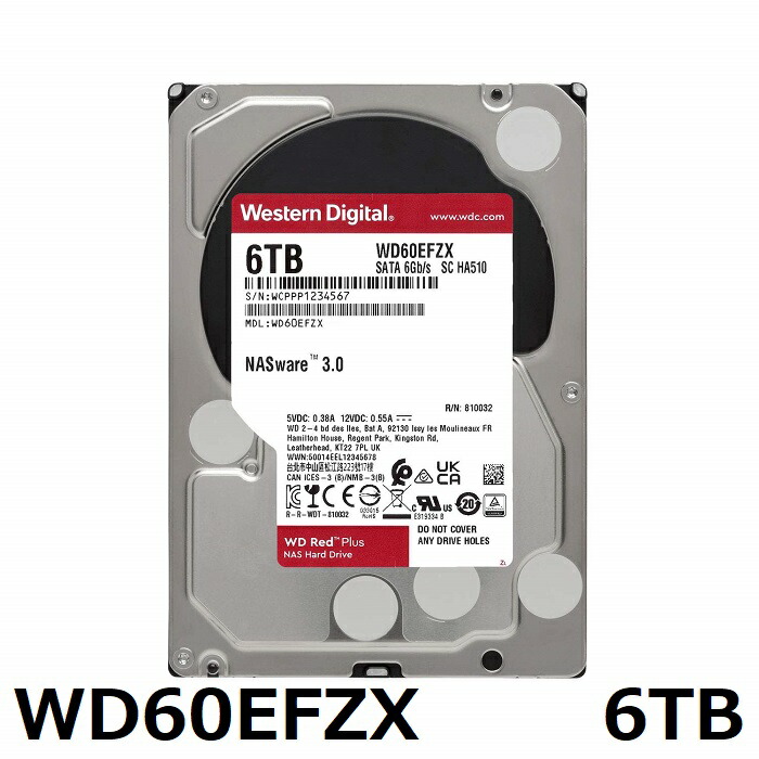 Western Digital WD40EFZX ［WD Red Plus 4TB］ WD Red Plus 内蔵型