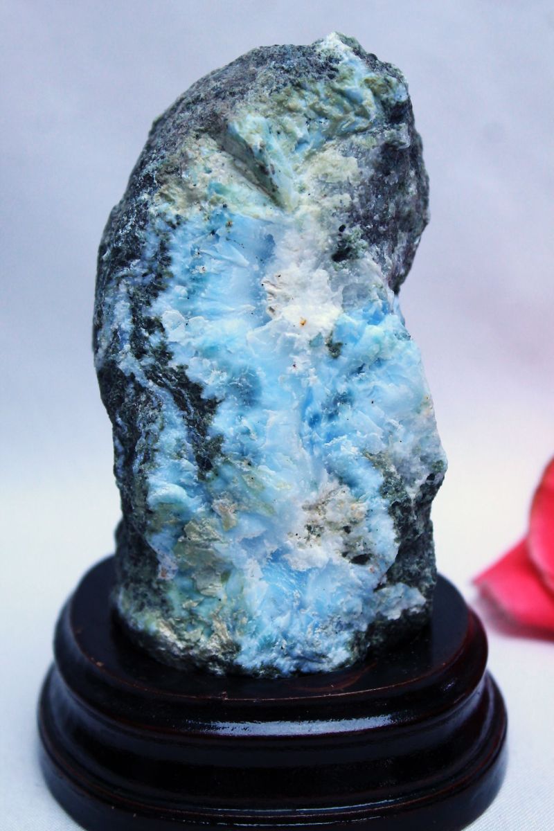 ラリマー 118g 原石 鑑賞石 自然石 誕生石 鉱物 鉱石 水石 インテリア