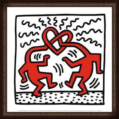 特別額装品/Untitled 1（キース ヘリング）アルミ製フレーム額装 特別