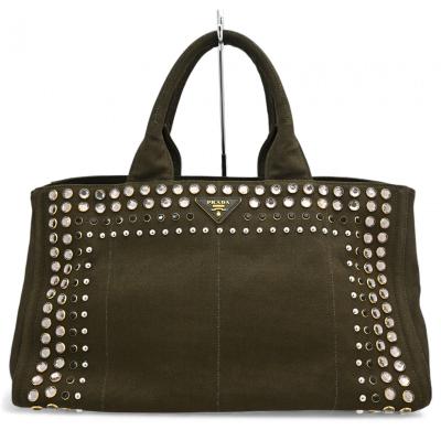 PRADA ビジュートートバッグ（レディースファッション