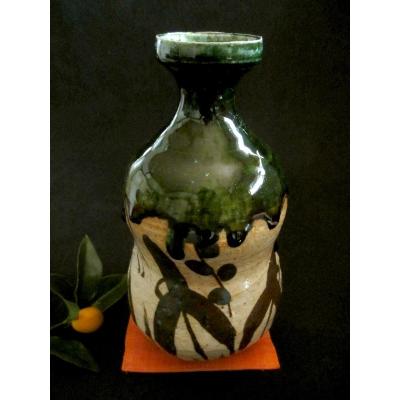 魯山人写 美濃焼 織部 花瓶 大 花入 佐藤和次 美濃焼伝統工芸