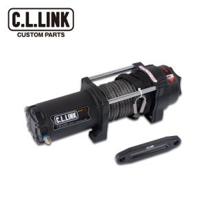 保証付電動ウインチ 6000lbs ファイバーロープ仕様 12V シーエルリンク