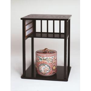 好日棚 即中斎好写 中村宗悦作 茶道 茶道具 棚 溜塗 格子棚 障子付 表