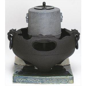 茶道具】般若勘渓作 百陀釜添 唐銅鳳凰風炉（桐箱） : 茶道具 銘茶 左