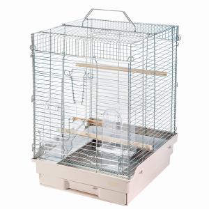 HOEI 35手のりホライズン 色：ホワイト ワイヤー：銀 （オカメインコ