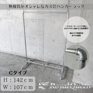 ガス管 ハンガーラック 2段式 タイプF 約W108cm×H188cm : Royal