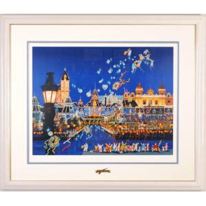 北海道 絵画 風景画 ラベンダー 花 絵 シルクスクリーン 版画 吉岡