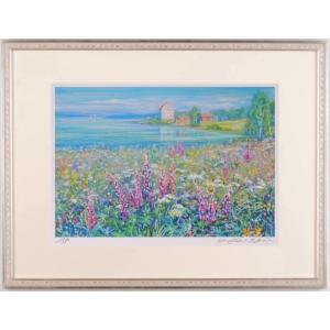 イルカ 絵画 海 絵 マリンアート 版画 ジークレー 森田剛介