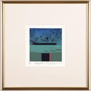 南正雄 抽象画 シルクスクリーン 版画 絵画 花吹雪・1 和 インテリア