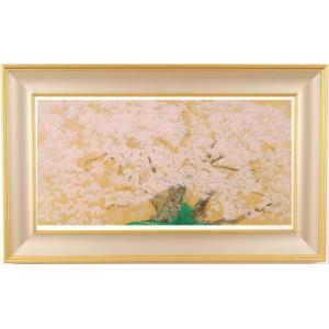 中島千波 「カトレアと虎と馬」 静物画 リトグラフ M12号 真作保証