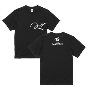 モモ トゥワイス TWICE サイン入り ロゴ入り ブラック 黒Tシャツ T