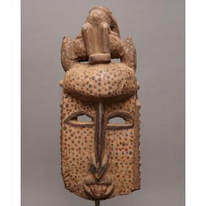 アフリカ マリ共和国 ドゴン族 マスク 仮面 No.390 木彫り アフリカン