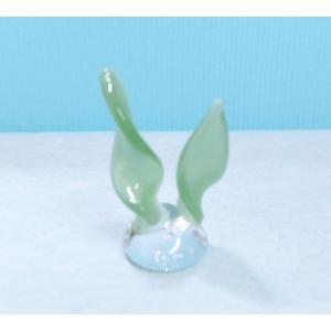 ガラス細工 マンタ（LL) 青 ミニチュア 置物 雑貨 水族館 海 小物