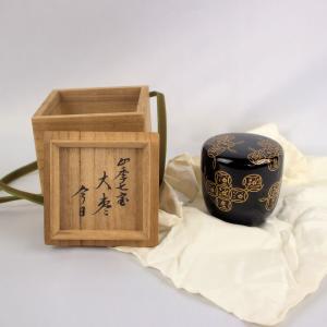 菊桐蒔絵黒平棗 輪島塗 田中勝月造 桐箱 : 茶道具商 越中屋 - 通販