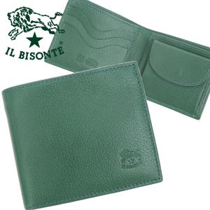 IL BISONTE（イルビゾンテ） 財布 二つ折り ダブルボタン レザー 本革