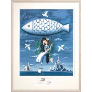 レイモン・ペイネ「 秋のヴァイオリン 」リトグラフ 版画 絵画 人物