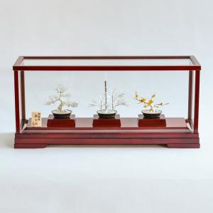 銀製 盆栽 懸崖松 12号・630g ( 光則（銀工芸） 木札名入れ有料 高級