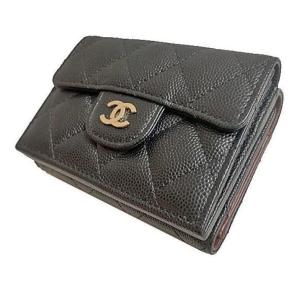 CHANEL（シャネル） 財布 キャビアスキン 二つ折り ミニ財布