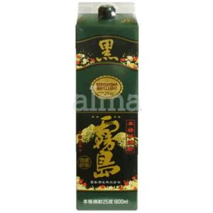 黒霧島 芋焼酎 25度 紙パック 1800ml 1.8L いも焼酎 霧島酒造