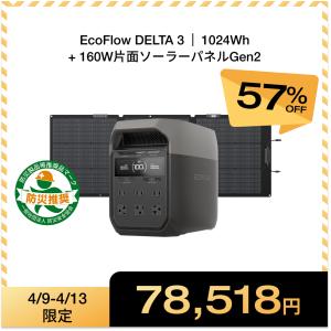 ECOFLOW ポータブル電源 DELTA Pro 3 4096Wh+400W ソーラーパネル