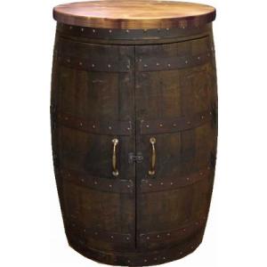 ウイスキー樽テーブル シンプルタイプ（天板1000φ）（アンティーク