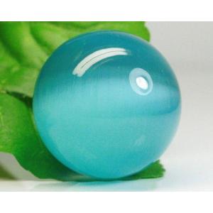 丸玉 キャッツアイ グレー 人工石 猫目石 パワーストーン 開運グッズ