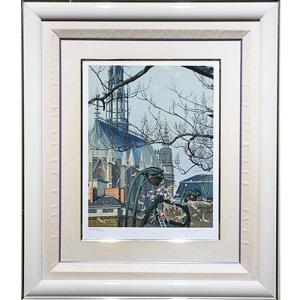 ヒロ・ヤマガタ モンマルトルの雨傘 パリ 絵画 風景画 モンマルトルの