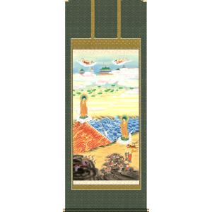 掛け軸 掛軸 釈迦涅槃図 大幅仏画 (複製画・新品) 桐箱・タトウ箱入り