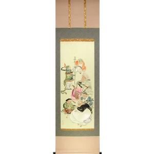 掛け軸 赤富士 (松原正峰) （掛軸小物なし） 【掛軸】 : 掛け軸・絵画