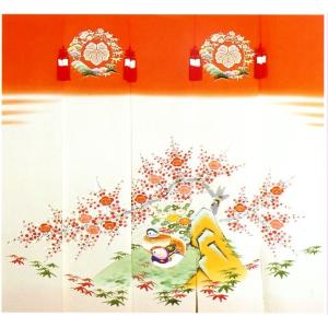 加賀友禅 花嫁のれん 花嫁暖簾 七羽おしどり 本染め 花嫁のれん号