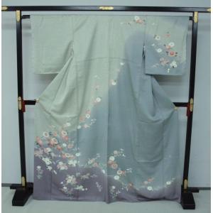 大幅値下げ！本場大島紬 0091 袷 難傷あり 純泥染 旗印 黒藍色系