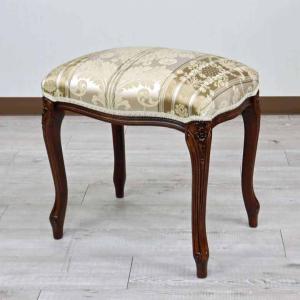 肘付きスツール おしゃれ 金華山グリーン 木製 ベンチ 猫脚 イタリア