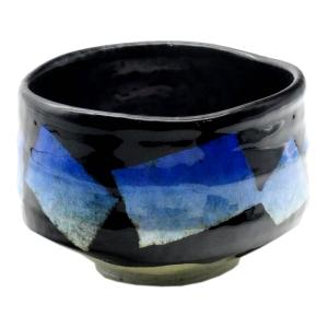 茶道具 ガラス抹茶茶碗 硝子抹茶茶碗 ガラス 硝子 平茶碗 金彩 若竹