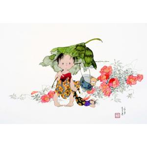 中島潔 レフグラフファイン版画 三姉妹 : 中島潔・はあとの店 - 通販